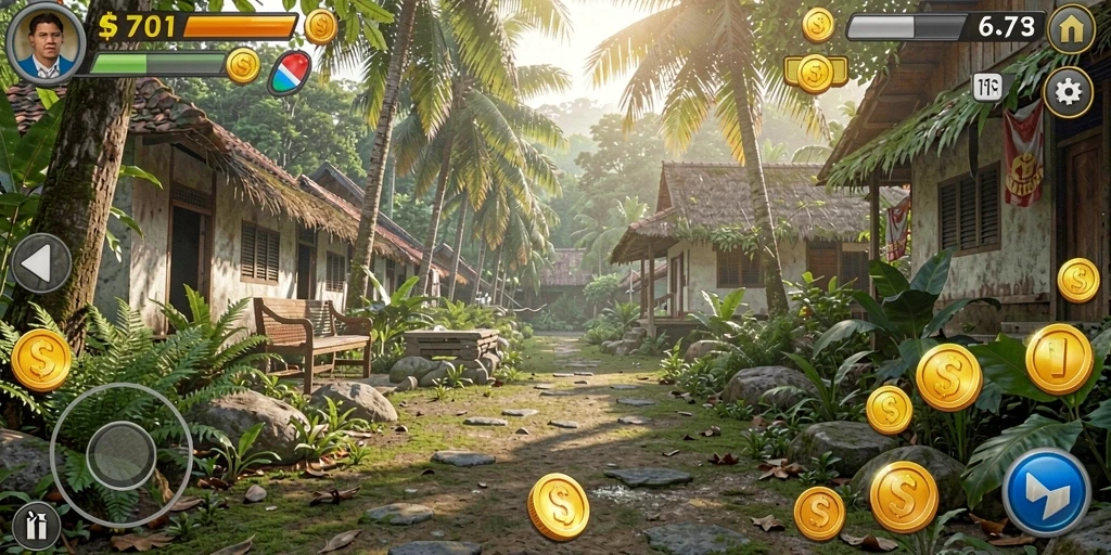 Tampilan awal permainan yang menarik dan intuitif.
