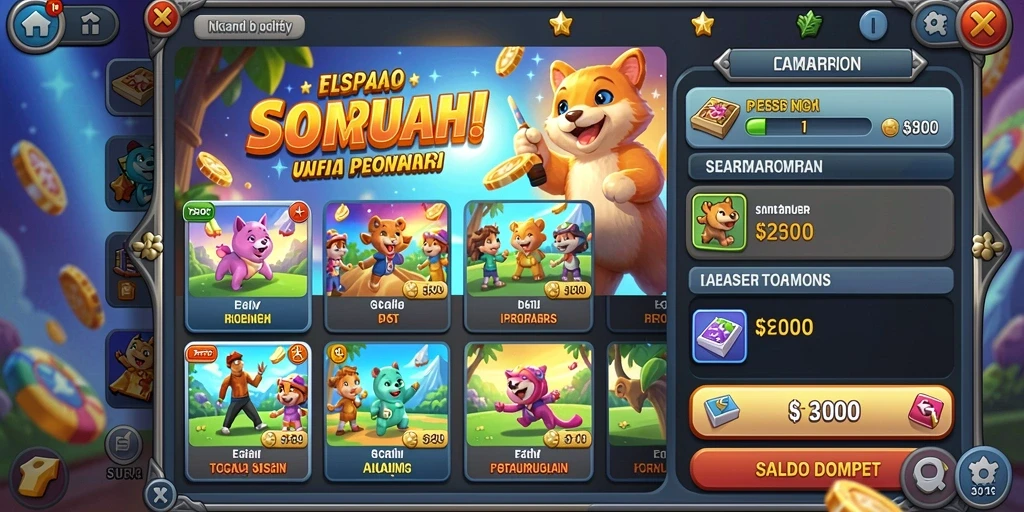 Tampilan menu utama yang menarik dan intuitif.