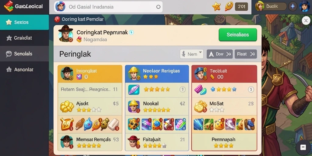 Tampilan menu utama yang menarik dan mudah dinavigasi.