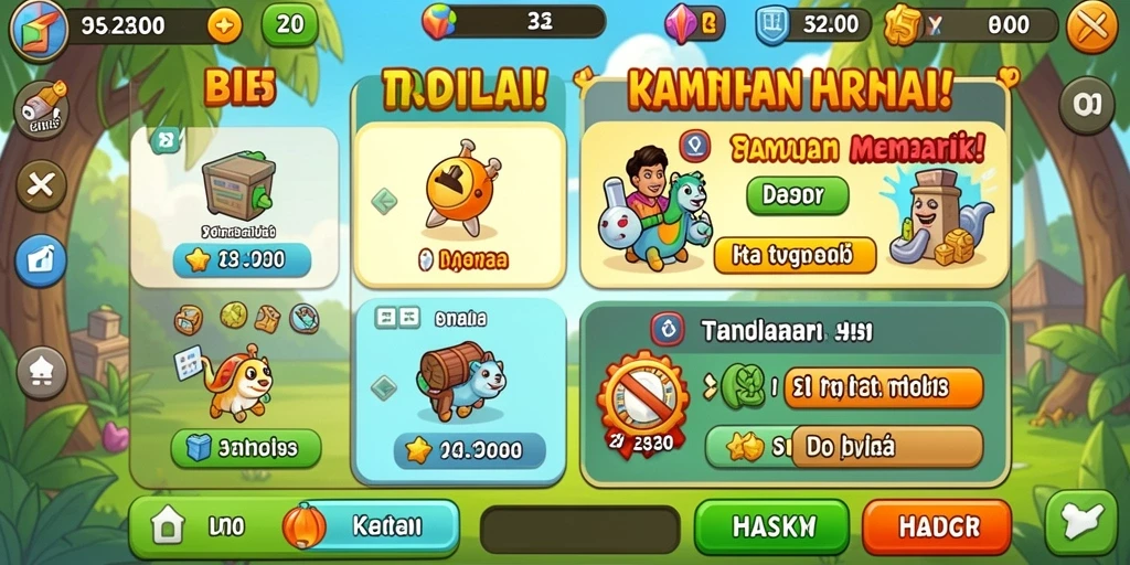 Tampilan awal permainan yang menarik.